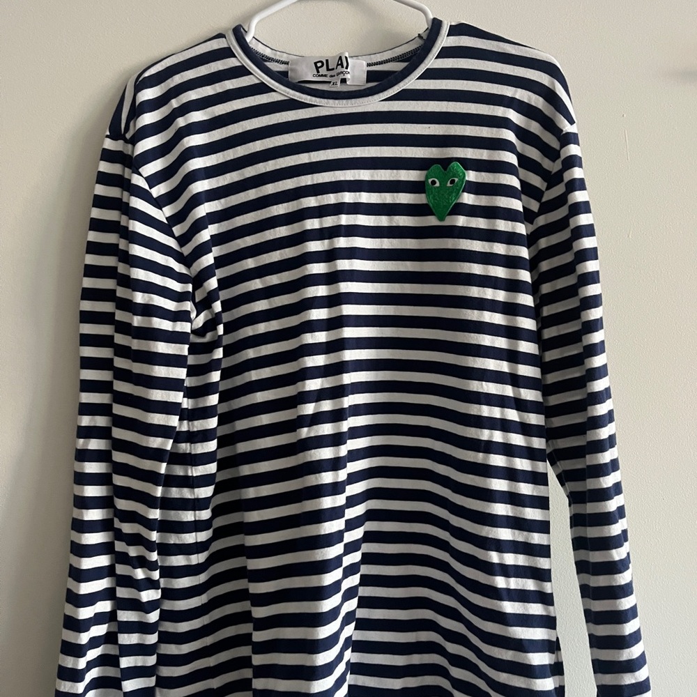 Women’s Comme Des Garçons PLAY Stripped Long Sleeve T-Shirt
